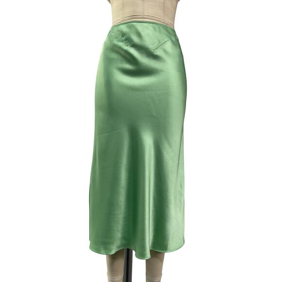 Anna October 'Voleta' Green Viscose Midi Skirt Size S - Picture 2 of 4